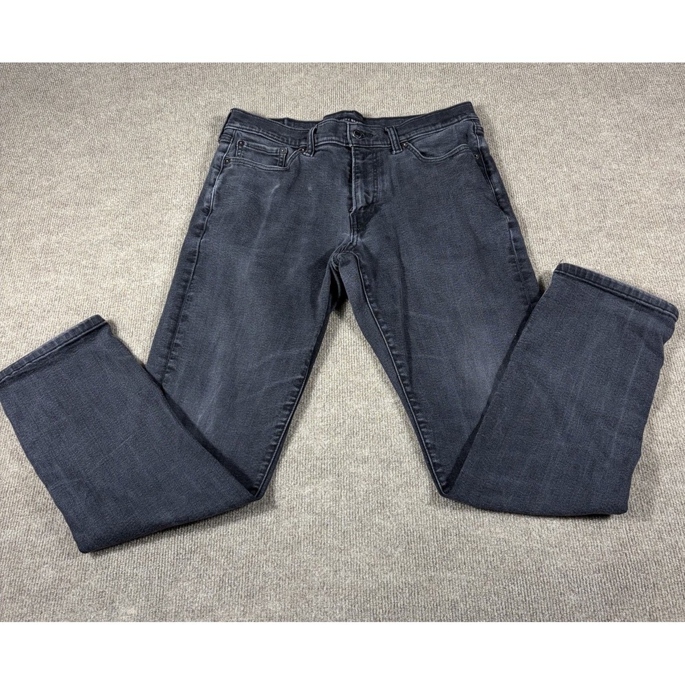 Lucky Brand 410 Athletic Slim Straight Jeans Mens 31x32 Black Denim Pants